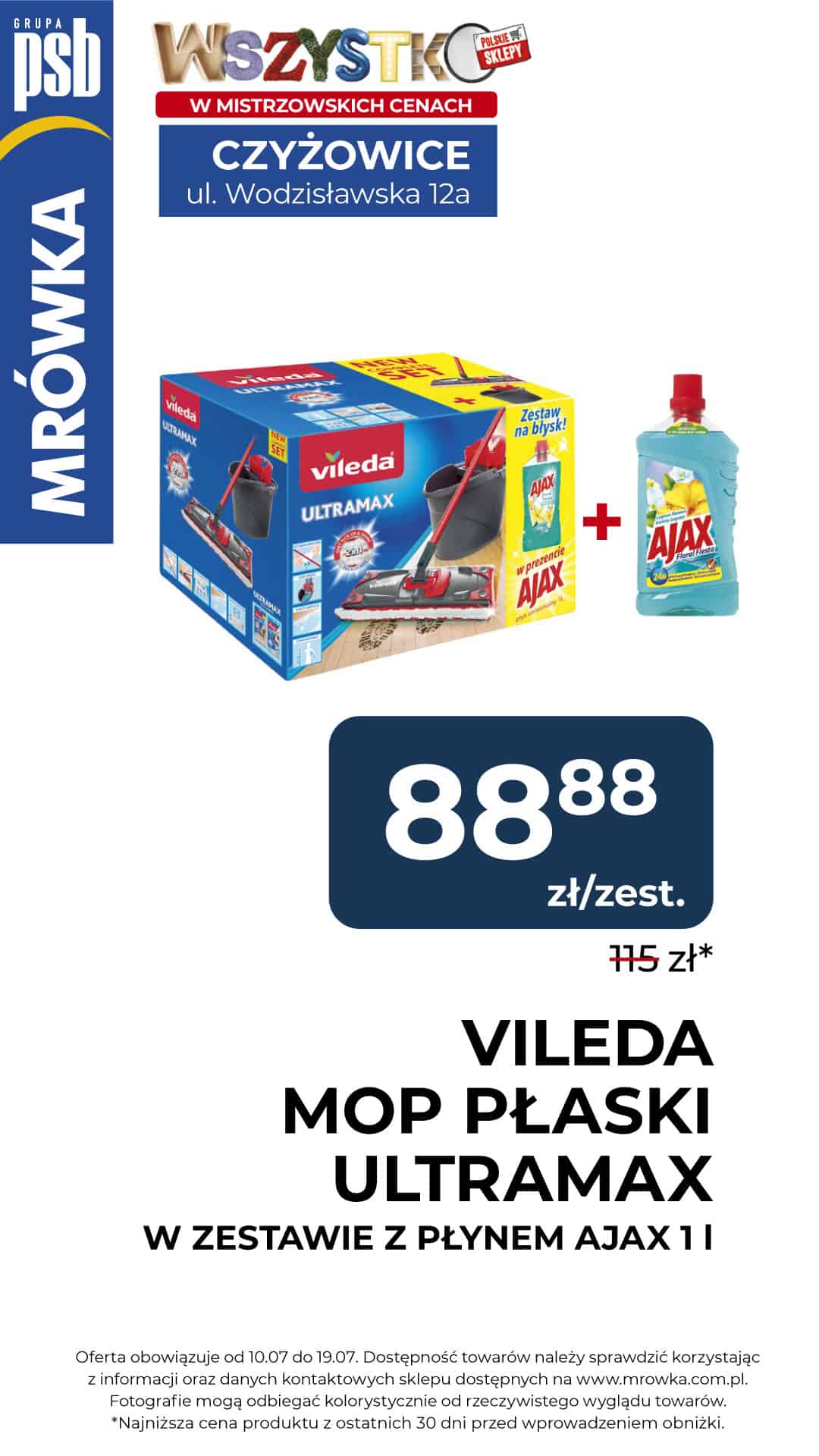 MIKOS - VILEDA MOP PŁASKI ULTRAMAX