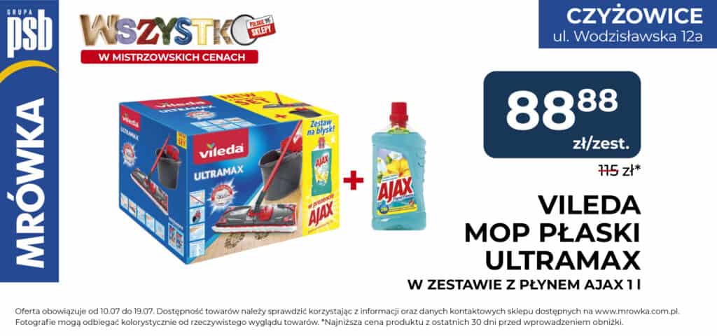 MIKOS - VILEDA MOP PŁASKI ULTRAMAX